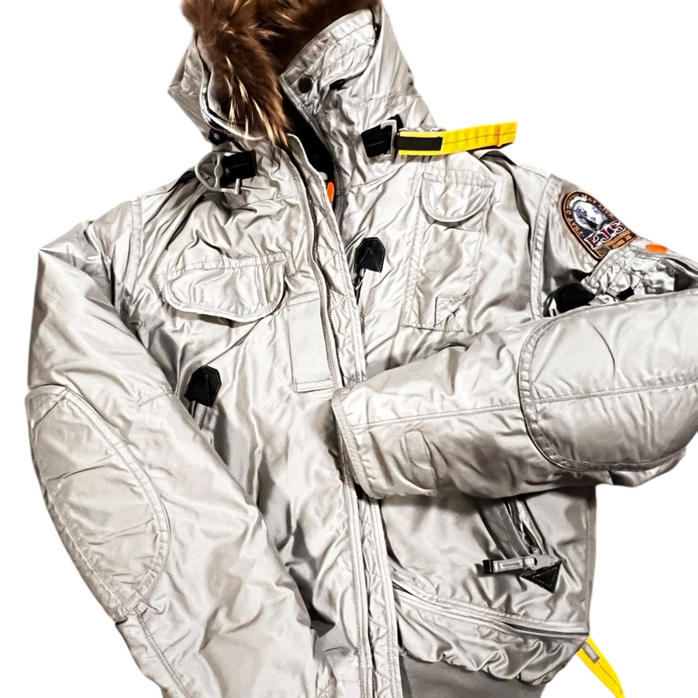 Parajumpers Silver Puffers Jacket with Hood